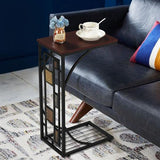Yaheetech 2PCs Small Side Table, C Shaped End table, Under Sofa Table, Snack Coffee Table for Living Room Yaheetech