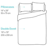 Lekesky Duvet Cover Double Size, Comforter Covers with Chic Triangle Pattern, Ultra Soft 100% Washed Microfiber Breathable Bedding Set (1 Comforter Cover 200x200cm +2 Pillow Cases), Grey Lekesky