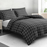 LAZZARO Printed Double Duvet Cover Sets 3 pcs with Zipper Closure + 2 Pillowcases - Ultra Soft Hypoallergenic Microfiber Quilt Cover Bedding Sets 200 x 200 cm lazzaro home feel the difference