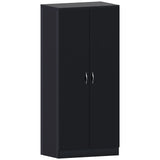 Vida Designs Riano 4 Piece Bedroom furniture Set, 2 x 1 Drawer Bedside cabinets, 4 Drawer Chest of Drawer & 2 Door Wardrobe (Black) Vida Designs