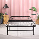 Zinus SmartBase Single Bed frame - Bed 90x190 cm - 35 cm Height with Underbed storage - Metal Platform Bed frame great for a guest bed - Black ZINUS