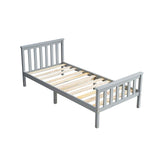 Panana Single Bed Solid Wood Bed Frame 3ft White Wooden For Adults, Kids, Teenagers (Grey) Panana