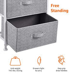 Amazon Basics Fabric 4-Drawer Storage Organiser Unit with Durable Steel Frame and Removable Drawers, White Amazon Basics