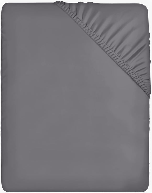 Utopia Bedding Fitted Sheet Double, Grey - Deep Pocket 14 inch (35 cm) - Easy Care - Soft Brushed Microfibre Fabric - Shrinkage and Fade Resistant - Bottom Sheet Utopia Bedding