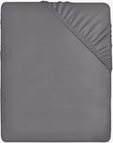 Utopia Bedding Fitted Sheet Double, Grey - Deep Pocket 14 inch (35 cm) - Easy Care - Soft Brushed Microfibre Fabric - Shrinkage and Fade Resistant - Bottom Sheet Utopia Bedding