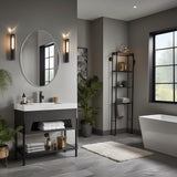 ANDY STAR Chrome Bathroom Mirror, 24x32'' Polished Chrome Oval Wall Mirror for Bathroom, Modern Chrome Vanity Mirror Pill Shaped Metal Mirror Stainless Steel Frame Wall Mount Horizontal or Vertical ANDY STAR