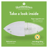 Slumberdown Anti Allergy Super Support Pillows 2 Pack - Firm Support Side Sleeper Pillows for Neck and Shoulder Pain Relief - Supportive, Hypoallergenic, UK Standard Size (48cm x 74cm) Slumberdown