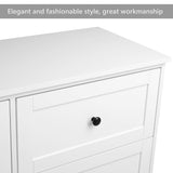 FOREHILL Bedroom Chest of Drawers White Storage Cabinet with 6 Drawers White Sideboard Dresser Drawers for Living Room Hallway 108x40x87cm FOREHILL