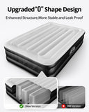 Airefina Double Size Air Bed with Built-in Electric Pump, 3 Mins Fast Inflation/Deflation Inflatable Mattress, Portable Blow Up Bed for Home Camping, Type-0 Technology 190x137x46cm Airefina