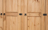 Corona 3 Door Arch Top Wardrobe Solid Pine Storage Bedroom Furniture Corona Furniture