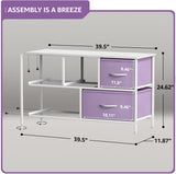 Sorbus Kids Dresser with 5 Drawers - Storage Chest Organizer Unit with Steel Frame, Wood Top, Easy Pull Fabric Bins - Long Wide TV Stand for Bedroom Furniture, Hallway, Closet & Office Organization Sorbus
