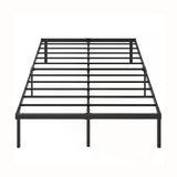 Zinus Caleb Single Bed frame - Bed 90x190 cm - 36cm Height - Metal bed frame with Underbed storage and steel slat support - Foldable bed - Black ZINUS