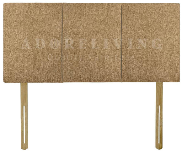 Serenity Headboards Divan Bed Headboard Alton Chenille 20'' Height Padded Paneled Headboard (Caramel, Small Single 2 FT 6 INCHES, Height 20 INCHES) Serenity Headboards