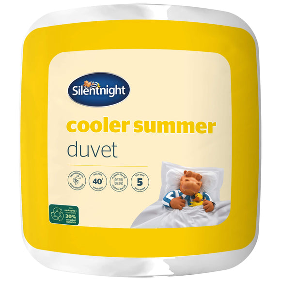 Silentnight Cooler Summer Double Duvet 4.5 Tog – Lightweight Hypoallergenic and Machine Washable Summer Duvet Quilt – Double, White Silentnight