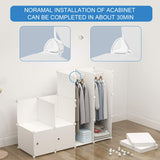 BRIAN & DANY 8-Cube Clothes Closet, Plastic Wardrobe with Doors & 1 Hanger, Modular Storage Organizer, Deeper Cubes for Larger Space BRIAN & DANY