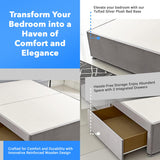 ComfoRest - Elegant 3FT Single Divan Bed - Stylish Divan Single Bed Frame with Headboard - Luxurious 3FT Bed Base for Adults and Girls - Versatile Single Bed Divan Base & Frame (Silver Plush) ComfoRest, Bedding & Upholstery Innovation Leader