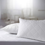 Adam Home Pillows 2 Pack Hotel Quality with Quilted Cover (2 Pillows) Filled Pillows for Stomach, Back and Side Sleeper, Down Alternative Bed Pillow-Soft Hollow-Fiber Hotel Pillows Adam Home