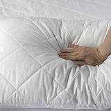 Adam Home Pillows 2 Pack Hotel Quality with Quilted Cover (2 Pillows) Filled Pillows for Stomach, Back and Side Sleeper, Down Alternative Bed Pillow-Soft Hollow-Fiber Hotel Pillows Adam Home