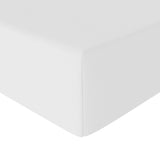 Amazon Basics Microfiber Fitted Sheets, Bright White, 90 x 190 x 30 cm Amazon Basics