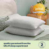 Silentnight Anti-Allergy Pillows 2 Pack – Soft Medium Support Anti Bacterial, Bed Hotel Pillows for Back, Stomach and Side Sleepers, White Silentnight
