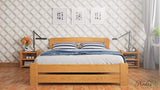 Nodax Small Double Bed Frame – Solid Pine Wooden Bed Frames for Adults, F1 Easy Assemble Bed with Sturdy Slats & Extra Four Supportive Legs, Comfortable Bedroom Furniture | 4ft (120x190 cm, Alder) Nodax