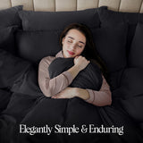 Utopia Bedding Duvet Cover Double with Pillow cases - Soft Microfibre Polyester - Bedding Quilt Cover Set (Black) Utopia Bedding