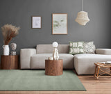the carpet Relax Modern Fluffy Short Pile Rug, Non-Slip Underside, Washable up to 30 Degrees, Super Soft, Fur Look, Green, 80 x 150 cm the carpet