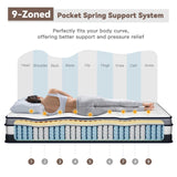 Vesgantti 5FT King Size Mattress, 11 Inch Pocket Sprung Mattress King Size with Breathable Foam and Individually Pocket Spring - Medium, Luxury Box Top Collection Vesgantti