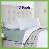Slumberdown Anti Allergy Super Support Pillows 2 Pack - Firm Support Side Sleeper Pillows for Neck and Shoulder Pain Relief - Supportive, Hypoallergenic, UK Standard Size (48cm x 74cm) Slumberdown