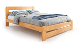 Nodax Small Double Bed Frame – Solid Pine Wooden Bed Frames for Adults, F1 Easy Assemble Bed with Sturdy Slats & Extra Four Supportive Legs, Comfortable Bedroom Furniture | 4ft (120x190 cm, Alder) Nodax