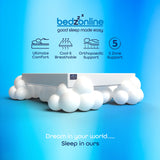 BEDZONLINE Mattress Eco Memory Foam Single Mattress - Firm | 3ft Breathable 11cm Certified Therma-Pure Memory Foam & Reflex Foam Mattress | UK Handmade & Hypoallergenic BEDZONLINE