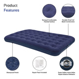 Milestone Camping 88010 Flocked Double Airbed/Easy Inflate & Deflate/Weatherproof/Great For Camping, Festivals, Sleepovers & Family Gatherings Milestone Camping