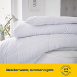 Silentnight Cooler Summer Double Duvet 4.5 Tog – Lightweight Hypoallergenic and Machine Washable Summer Duvet Quilt – Double, White Silentnight