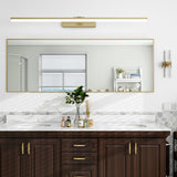 Koonmi Floor Mirror, 52 x 161 cm Mirror Full Length with Minimalist Narrow Aluminum Frame, Modern Large Wall Mirror Standing or Hanging for Living Room and Bedroom, Gold Koonmi