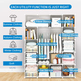 BRIAN & DANY 8-Cube Clothes Closet, Plastic Wardrobe with Doors & 1 Hanger, Modular Storage Organizer, Deeper Cubes for Larger Space BRIAN & DANY