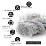 GC GAVENO CAVAILIA King Size Duvet Cover With Pillow Cases | Polycotton Quilt Bed Set | Flower Bedding Set King Size| Grey GC GAVENO CAVAILIA