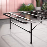 Zinus SmartBase Single Bed frame - Bed 90x190 cm - 35 cm Height with Underbed storage - Metal Platform Bed frame great for a guest bed - Black ZINUS