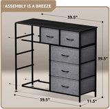 Sorbus Dresser with 9 Drawers - Furniture Storage Chest Tower Unit for Bedroom, Hallway, Closet, Office Organization - Steel Frame, Wood Top, Easy Pull Fabric Bins (9 Drawers, Black) Sorbus