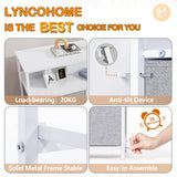 LYNCOHOME Chest of Drawer with Shelf, Fabric Storage Drawers Easy to Assemble, 6 Drawers Dresser with Sturdy Steel Frame and Wood Top, for Bedroom, Living room, Closet. LYNCOHOME