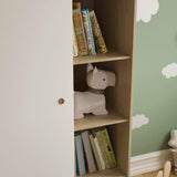 Junior Vida Neptune 1 Door Wardrobe Bedroom Clothes Rail Storage Children's Kids Furniture (White & Oak) Junior Vida