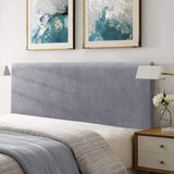 TAOCOCO Bed Headboard Covers, King Size Headboard Covers,Velvet All-inclusive Elastic Headboard Protection Cover for King/Double Bed,Grey Headboard Cover 150-170cm(Light Grey) TAOCOCO
