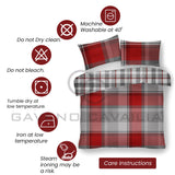 GC GAVENO CAVAILIA Checkered Duvet Cover + Pillow Cases | Poycotton King Size Bedding (230x220 cm) | Soft Bed Covers Red GC GAVENO CAVAILIA