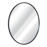 HBCY Creations Round Wall Mirror - 24" / 61cm, Black Frame - Silver Backed Mirror with Metal Frame - Shatter Resistant, Safe Hanging - Minimalist Design for Entryway, Bathroom, Living Room & More HBCY Creations