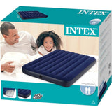 Intex Classic Full-size inflatable Downy AirBed mattress with waterproof flocked top and Dura-Beam inner structure, suitable airbed for both home and travel use,Multicoloured,Double Intex