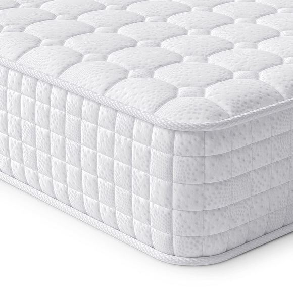 Vesgantti 3FT Single Mattress, 10 Inch Hybrid Mattress with Breathable Memory Foam and Individually Pocket Spring - Medium Firm, White Vesgantti