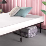 Zinus SmartBase Single Bed frame - Bed 90x190 cm - 35 cm Height with Underbed storage - Metal Platform Bed frame great for a guest bed - Black ZINUS