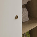 Junior Vida Neptune 1 Door Wardrobe Bedroom Clothes Rail Storage Children's Kids Furniture (White & Oak) Junior Vida