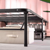 Zinus SmartBase Single Bed frame - Bed 90x190 cm - 35 cm Height with Underbed storage - Metal Platform Bed frame great for a guest bed - Black ZINUS