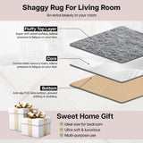 Aspire Homeware Rugs Living Room - Grey Area Rugs for Bedroom Anti Slip - Modern Super Soft Fluffy Shaggy Runner Rug Thick Pile Non Shedding, 60cm x 110 cm Aspire Homeware