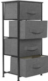iLieber Dresser with 4 Drawers - Tall Storage Tower Unit Organiser for Bedroom, Hallway, Closet, College Dorm - Chest Drawer for Clothes, Steel Frame, Wood Top, Easy Pull Fabric Bins (Black/Charcoal) Sorbus